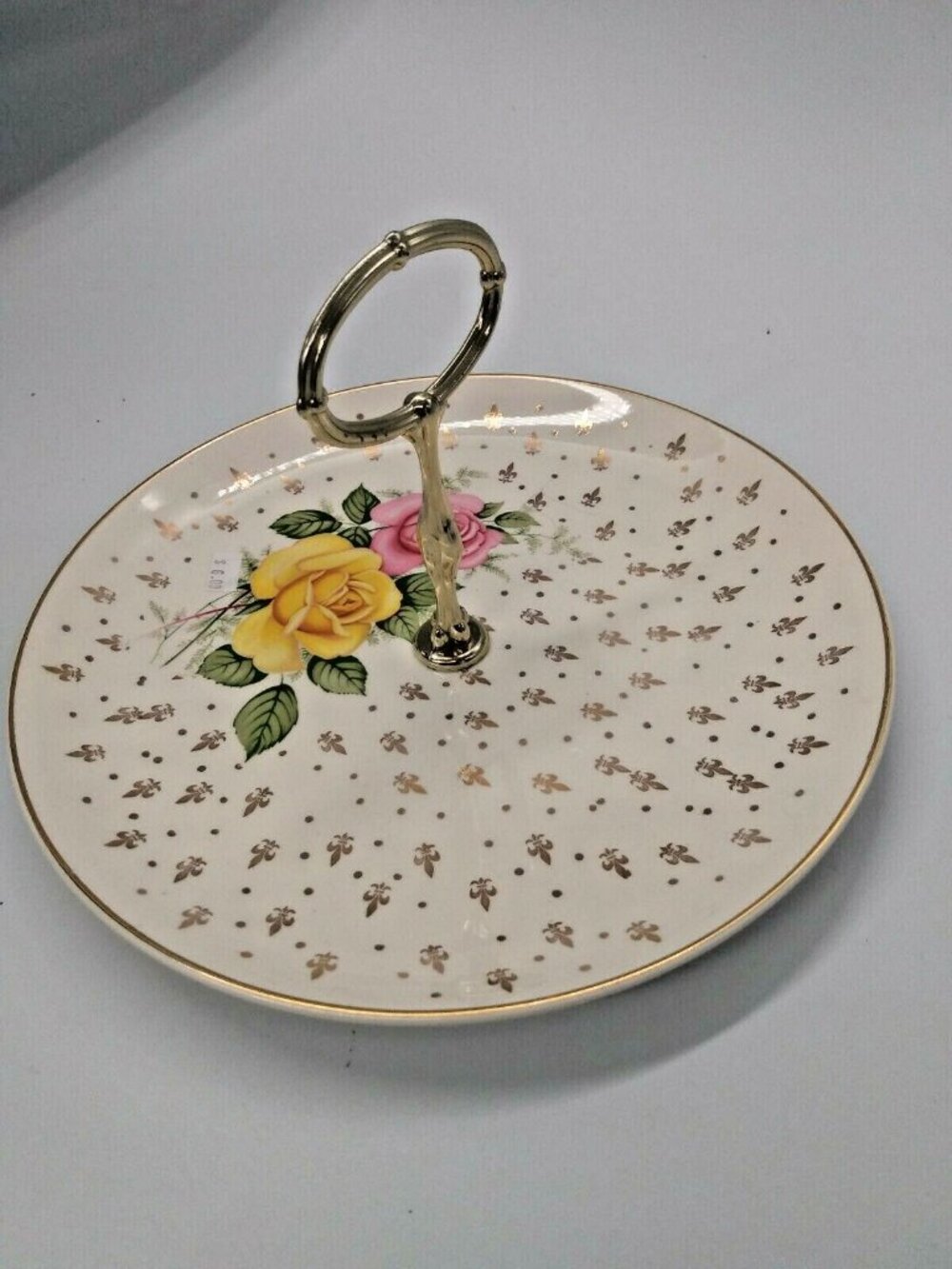 Weatherby Hanley England Royal Falcon Ware Single Tier Cake Dessert Tray